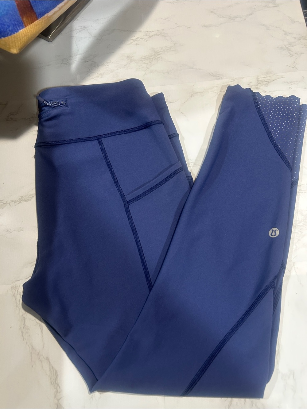 lululemon athletica Deep Blue Leggings with Side Pocket